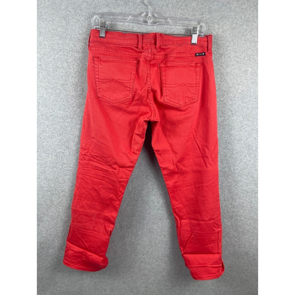 Lucky Brand Sweet 'N Crop Pants Women's 8 Red Logo Accents Tapered Leg Causal - Picture 2 of 11